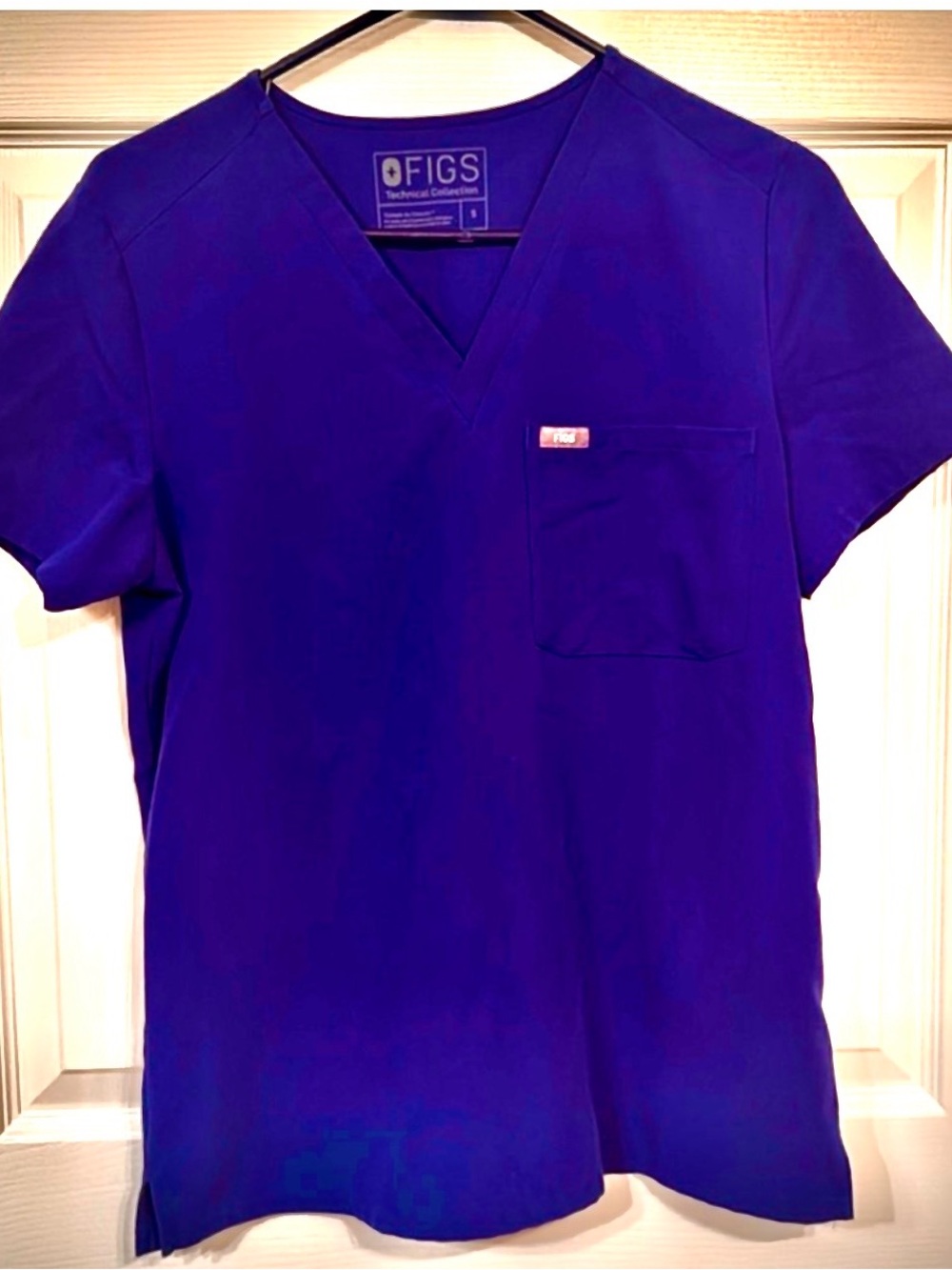 FIGS Catarina Scrub Top in Deep Royal Blue- ORIGINAL- Size Small
